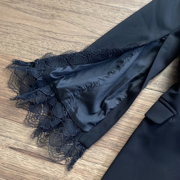 Black Valiant Blazer w/ Lace accents - Picture 2 of 5